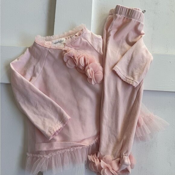 Mud Pie Other - Mud Pie Pink Kids Matching Set